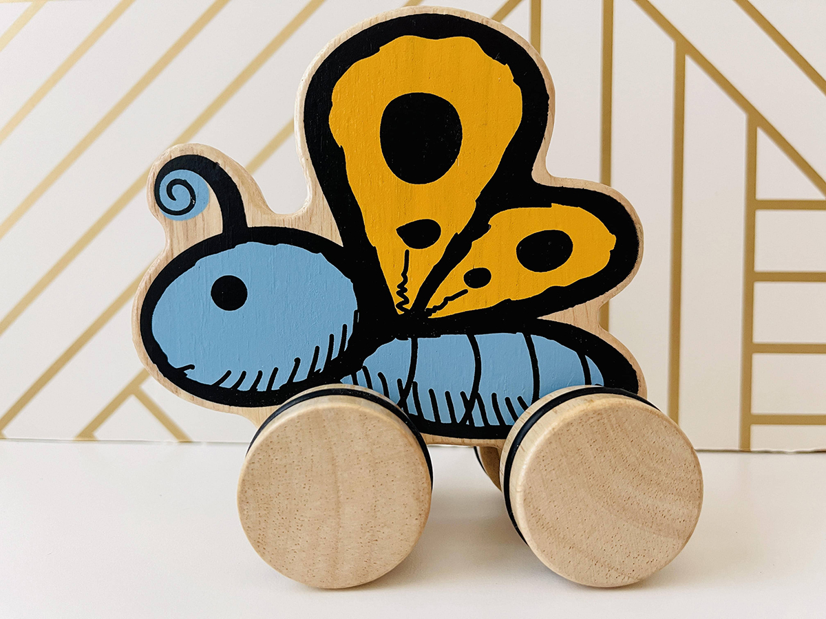 wooden car seat toys infant firefly