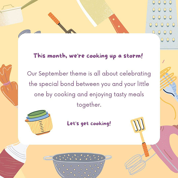 September 2023 Howdy Baby cooking themed childrens subscription box teaser