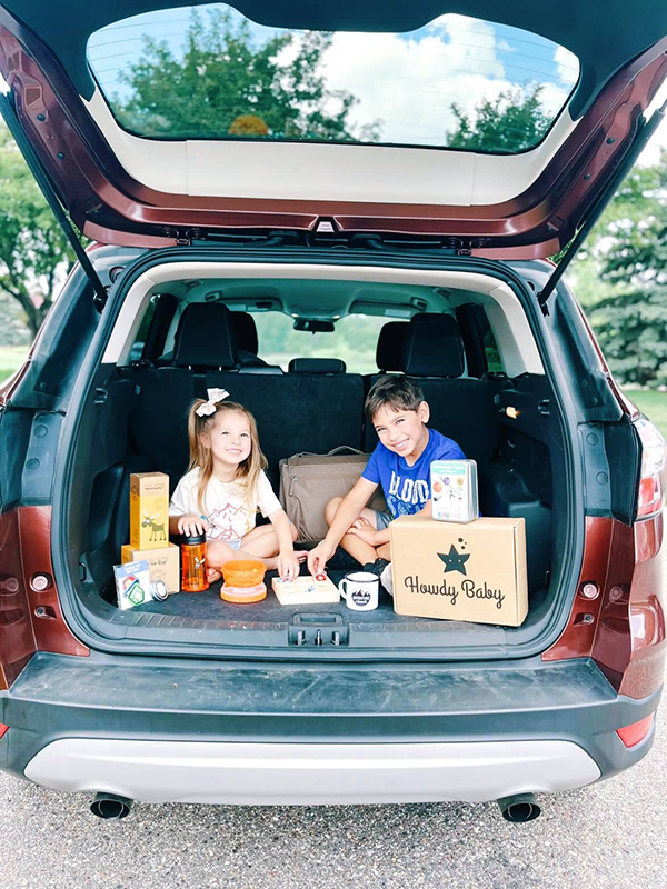 kids enjoying their August 2022 Howdy Baby children's subscription box