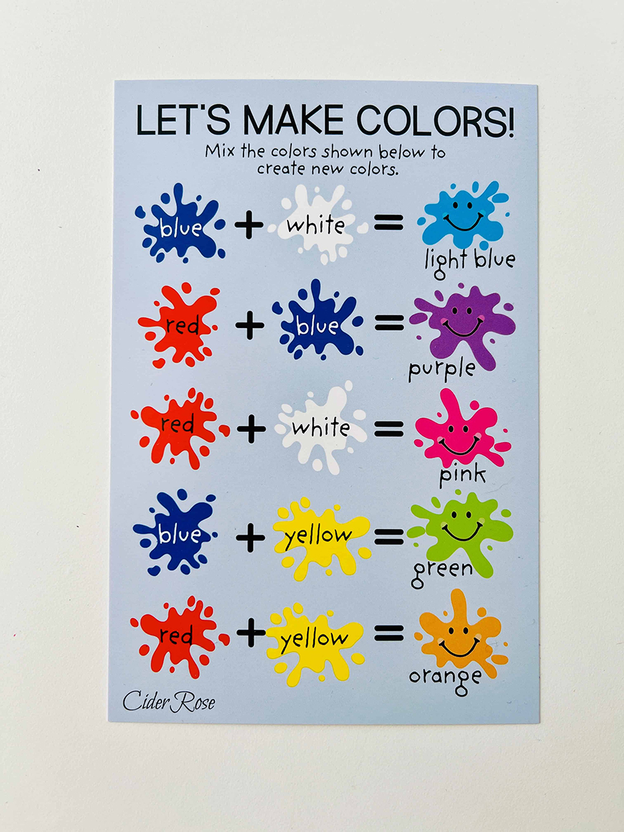 color mixing card for kids