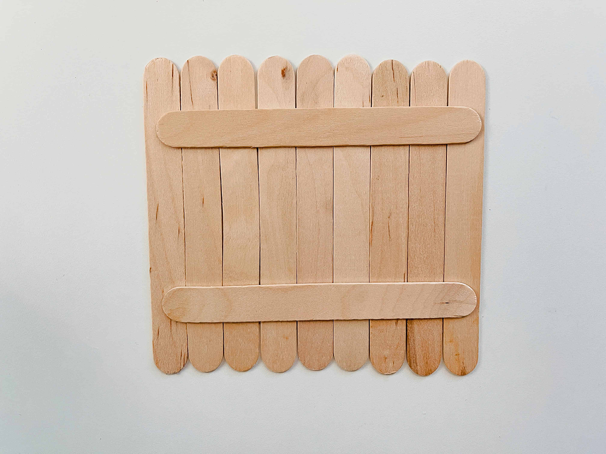 popsicle stick fence