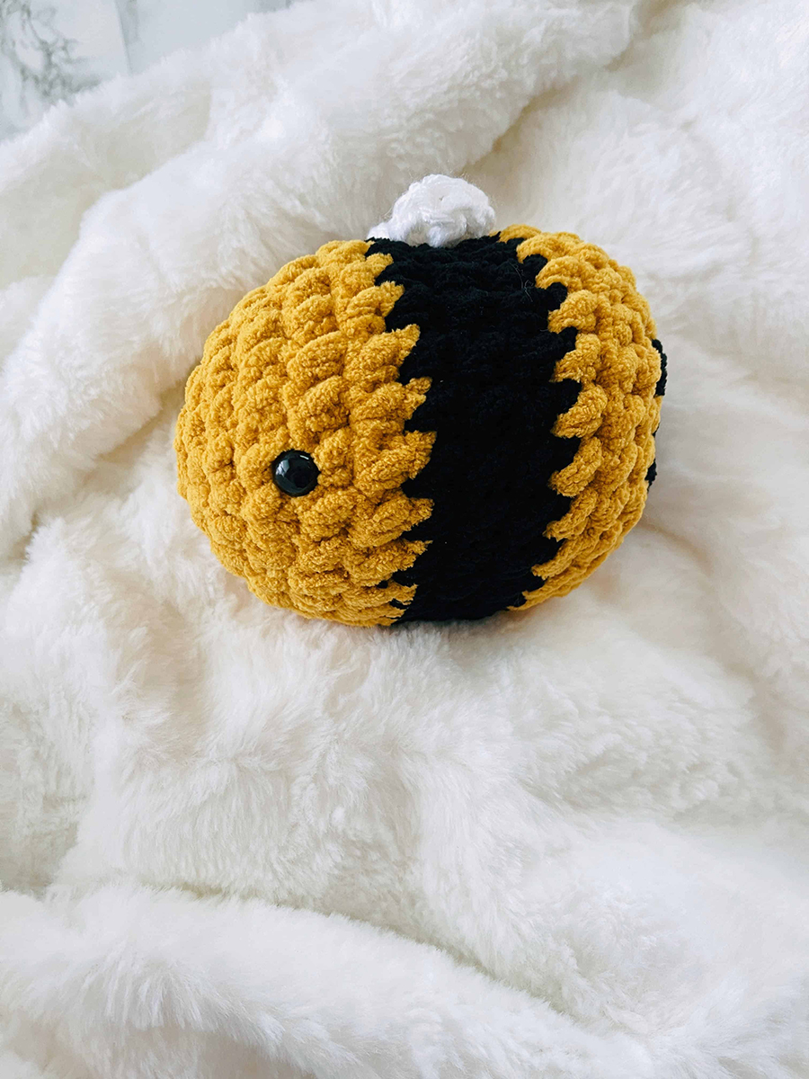 crochet bee plushie handmade stuffed animal for kids