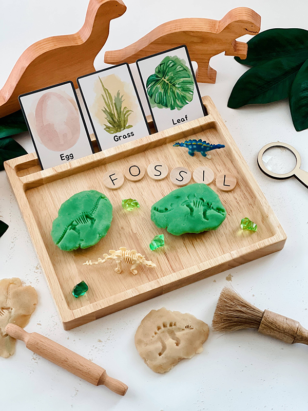 dinosaur fossil sensory bin activity ideas