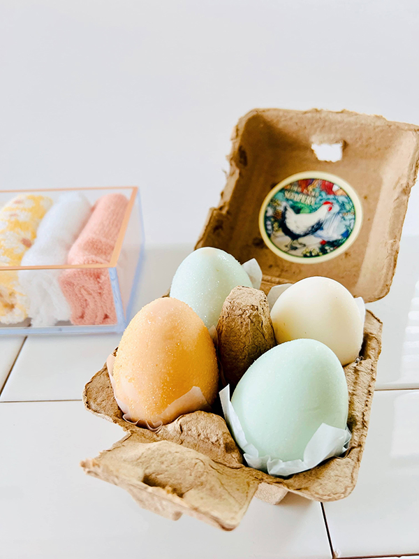 all natural egg shaped soaps