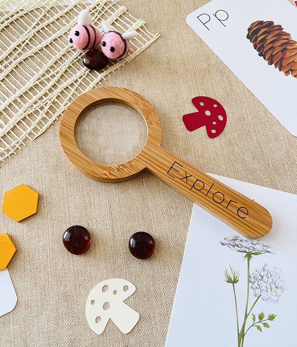 bamboo magnifying glass for kids