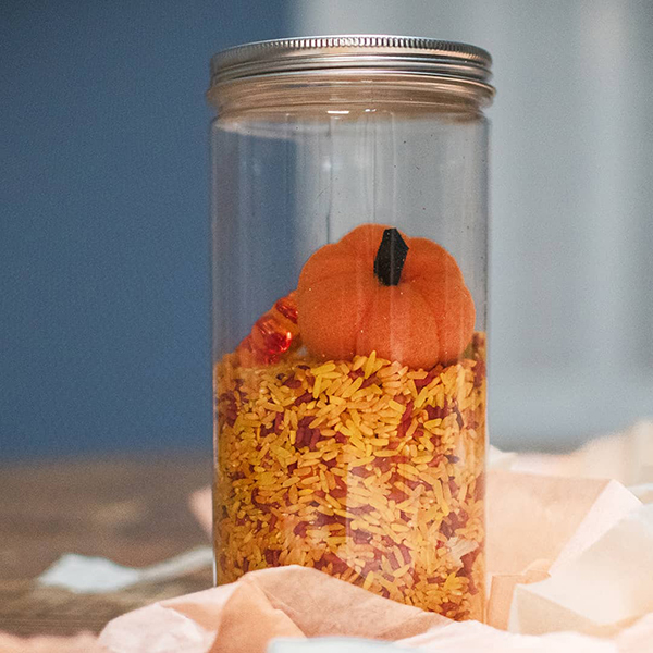 fall vibes sensory rice kit for kids