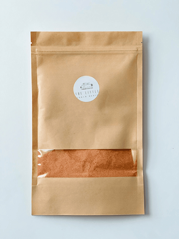 orange sensory sand from the Howdy Baby family subscription box