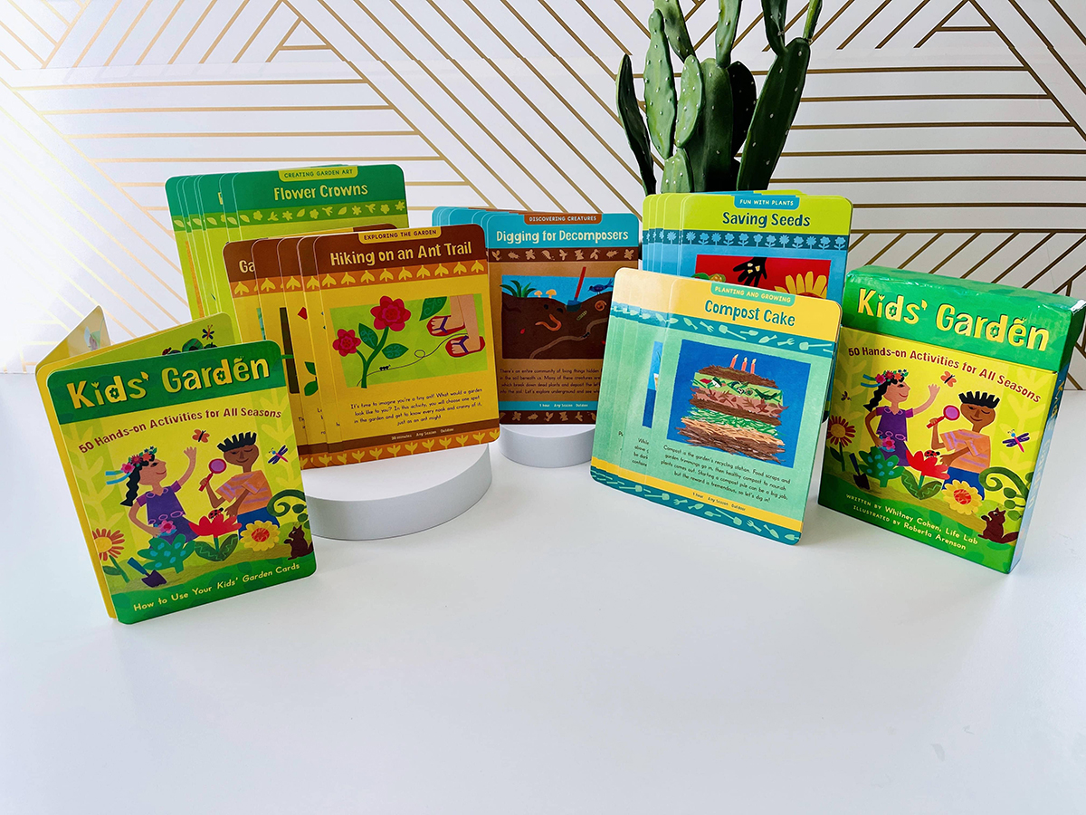 garden activity cards for moms and kids