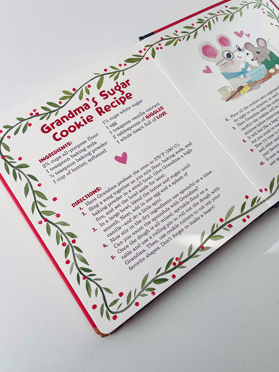 grandma's sugar cookie book with recipe for kids