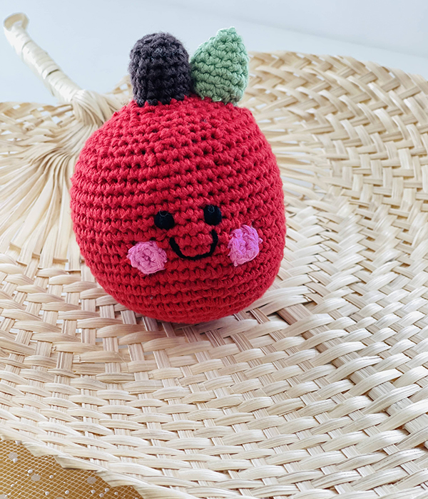 happy apple plushie toy for babies and toddlers