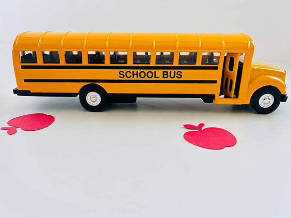 mini bus replica from the Howdy Baby and kids homeschool subscription box