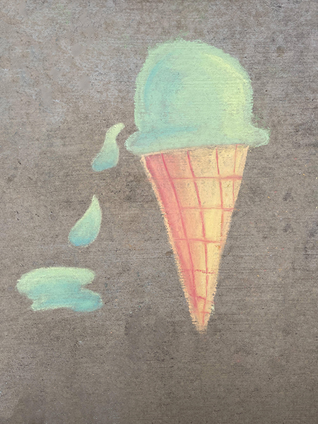 ice cream chalk drawing