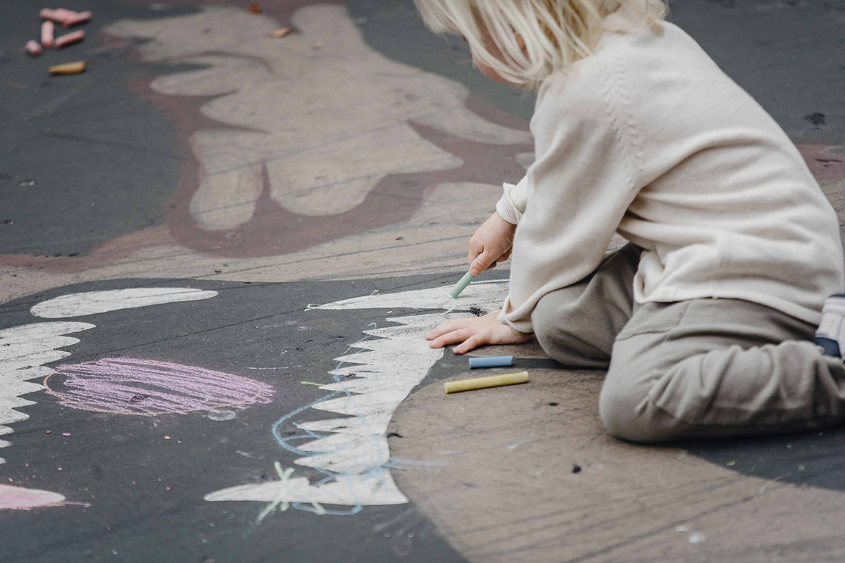 Sidewalk Games with a Chalk Line Reel 