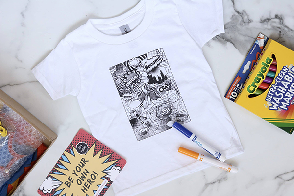 create your own kids comic t shirt