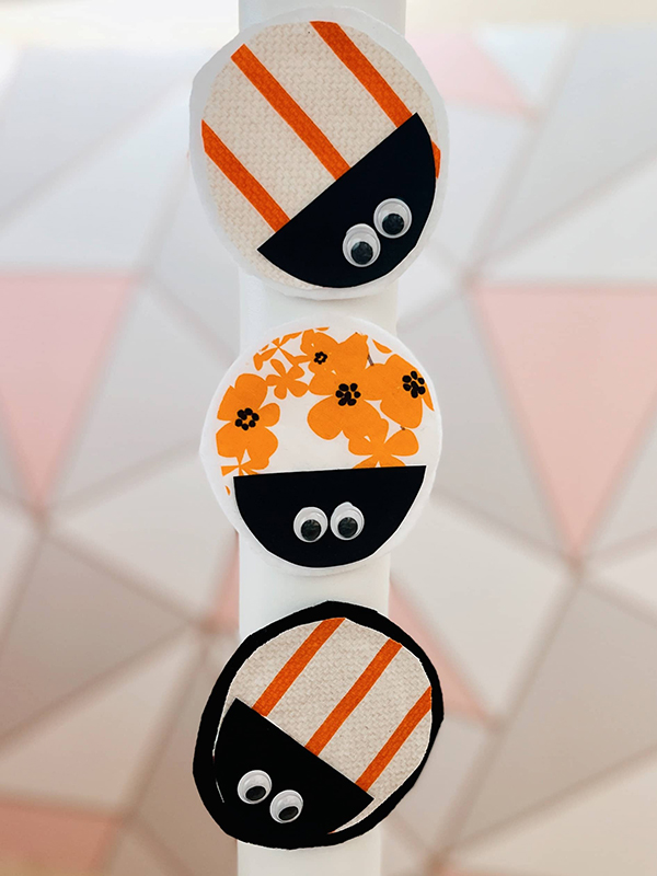 black and orange fabric ladybug crafts