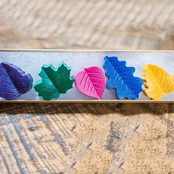 leaf shaped crayons for kids