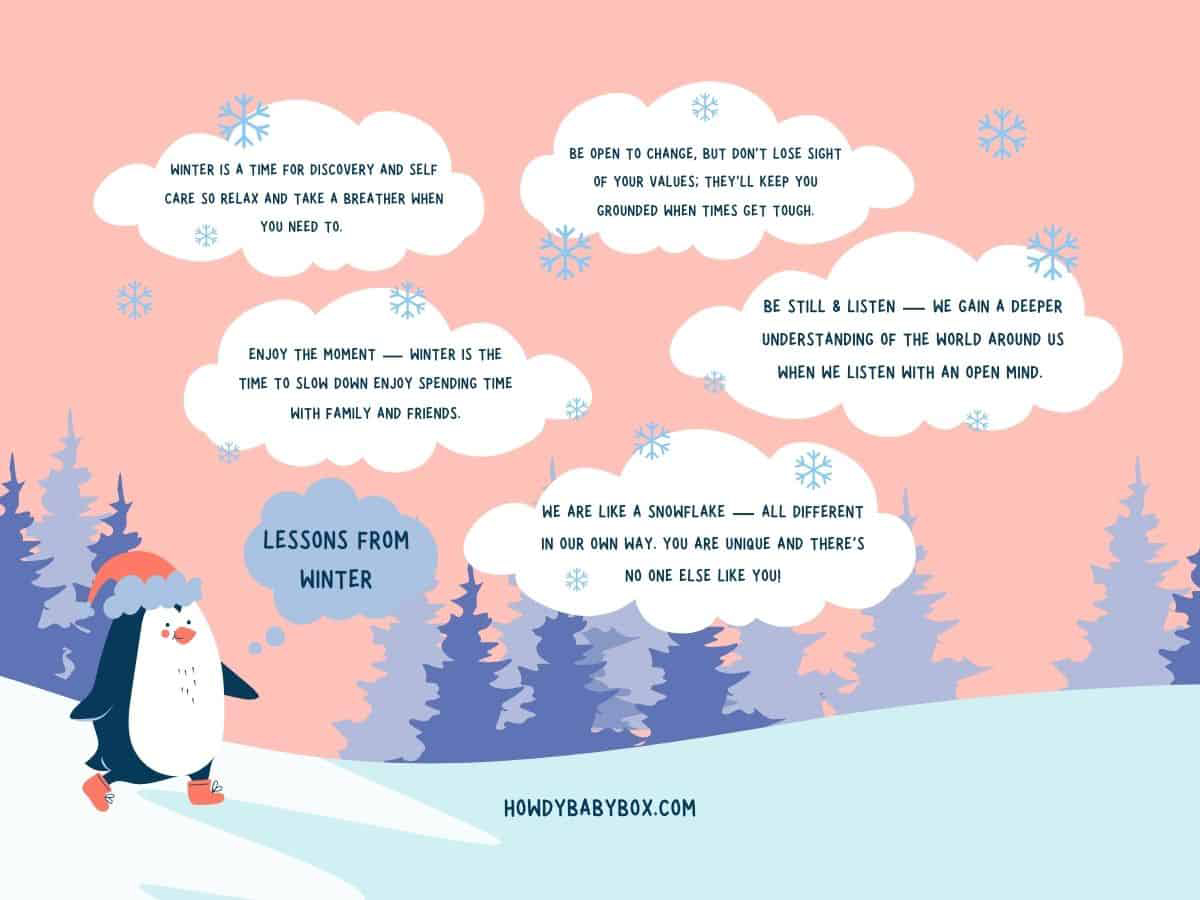 winter themed life lessons kids