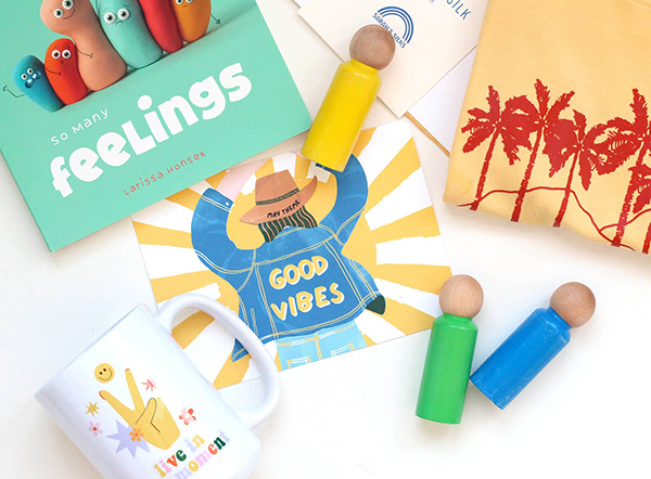 good vibes theme from the May 2023 Howdy Baby maternity subscription box