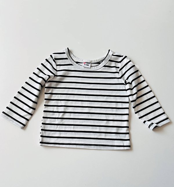 striped t-shirt from the November 2022 Howdy Baby mommy and me subscription box