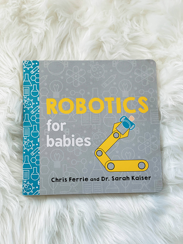 robotics for babies board book from the Howdy Baby January 2023 mommy to be subscription box