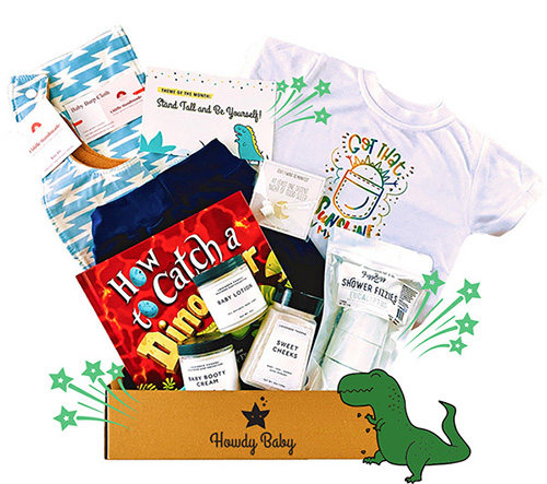 monthly Howdy baby box subscription for boys