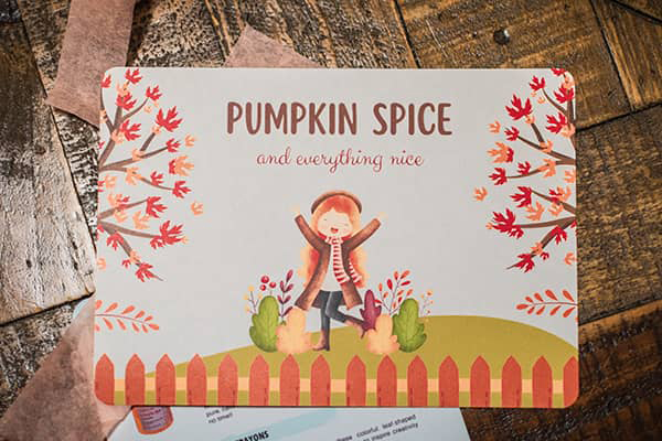 October 2023 theme card from Howdy Baby Box monthly subscription boxes for babies and kids