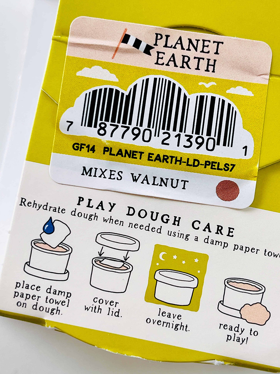 natural play dough packaging