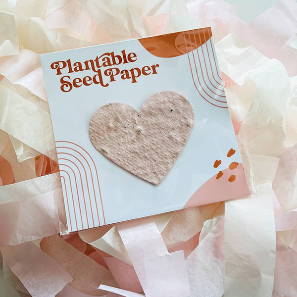 paper heart seed card confetti you can plant