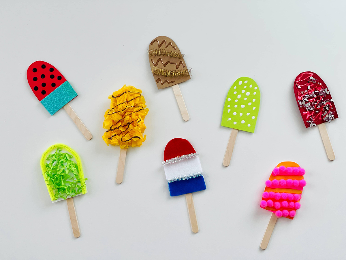 pretend play summer popsicle crafts for kids