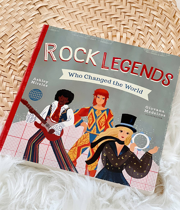rock legends board book from the June 2023 Howdy Baby pregnancy subscription box