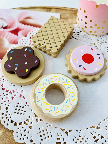 pretend play wooden donuts for kids