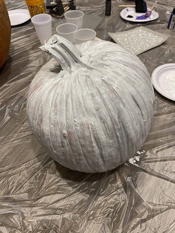 white primed pumpkin