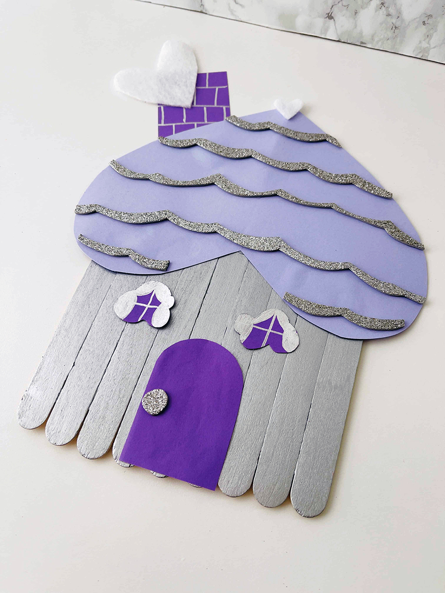 purple gingerbread house
