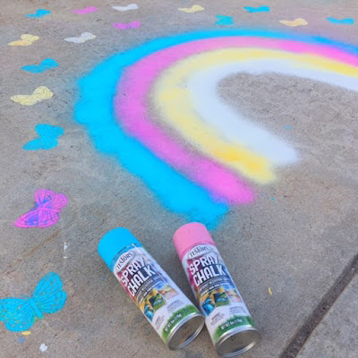 rainbow chalk art ideas