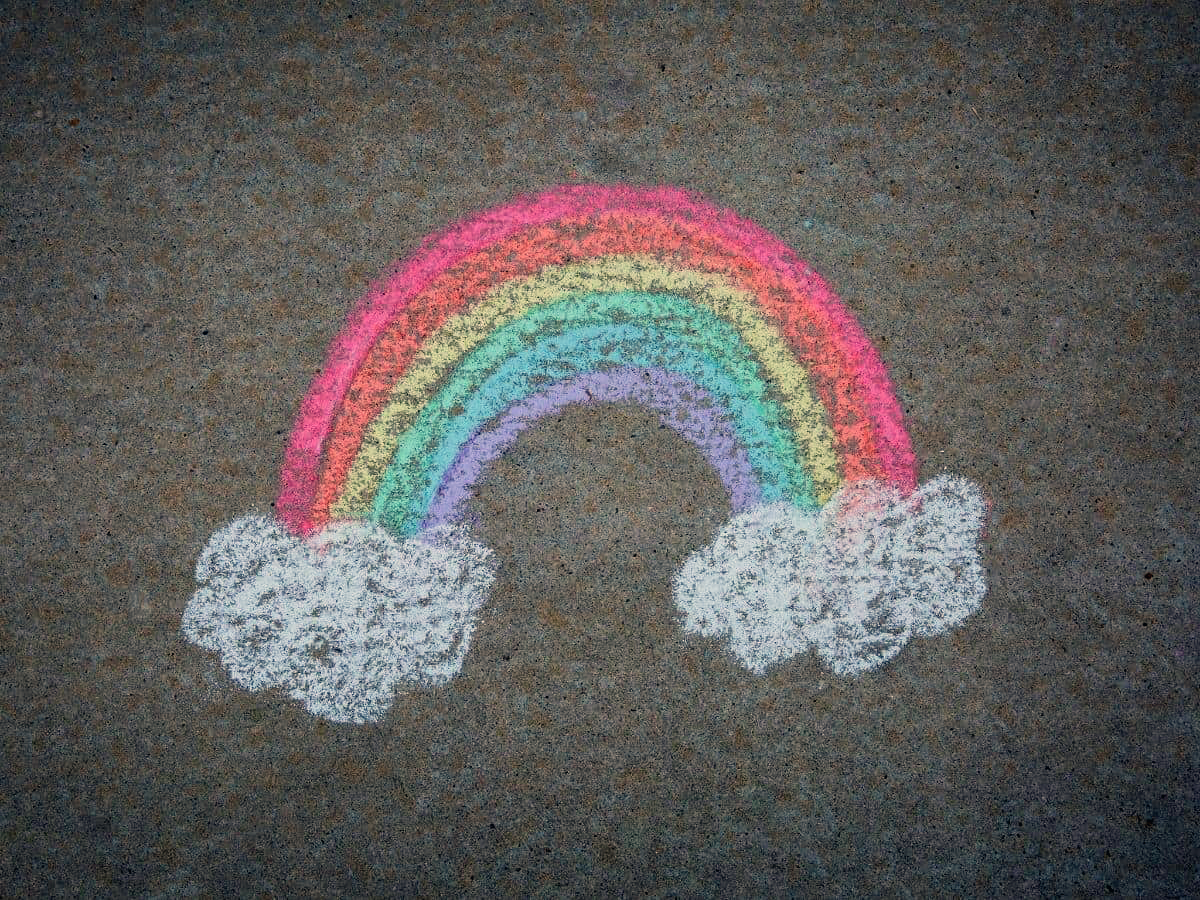 Simple store chalk drawing