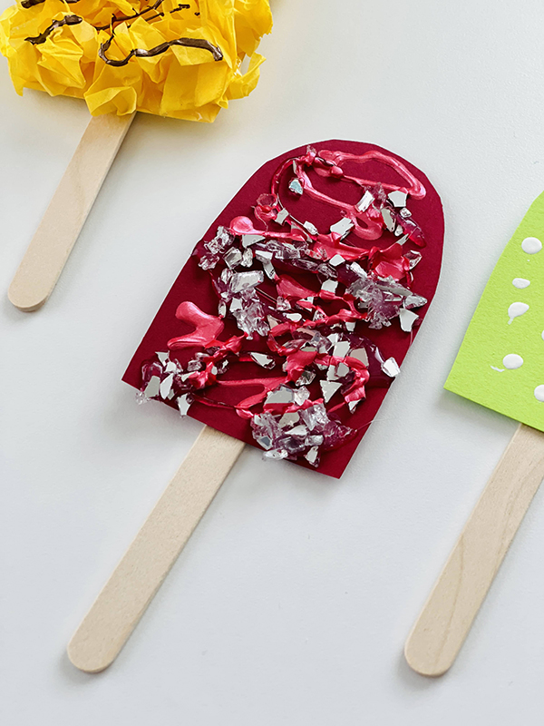 raspberry pretend play popsicle