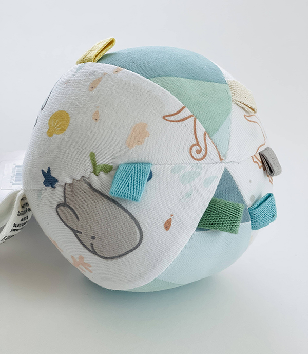 ocean friends organic soft infant activity ball with rattle