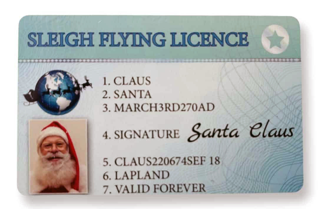 santa's flying license