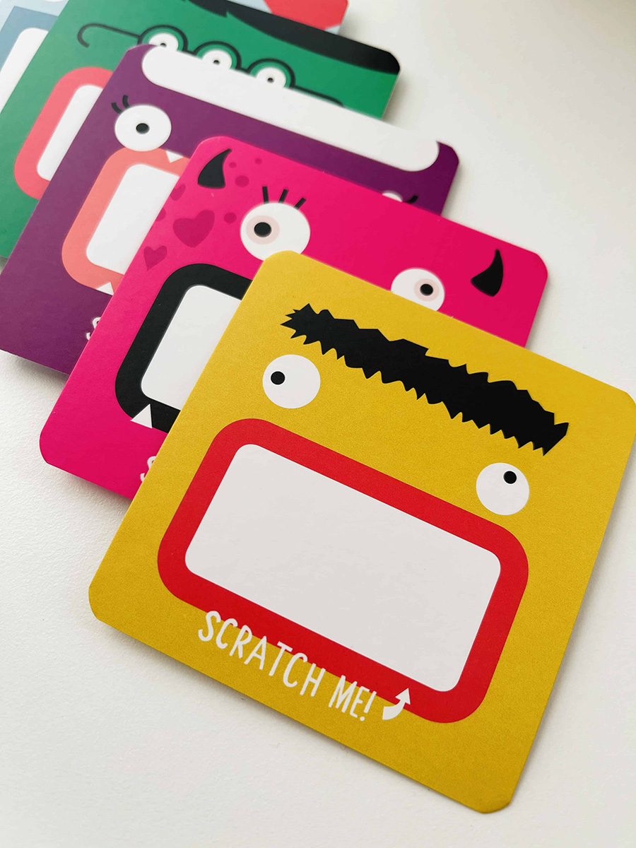 monster school lunchbox notes