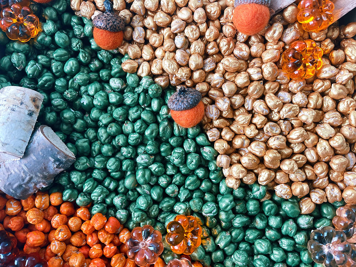 fall themed sensory bin for preschoolers