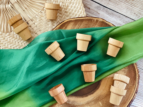 wooden sensory bin tools for scooping