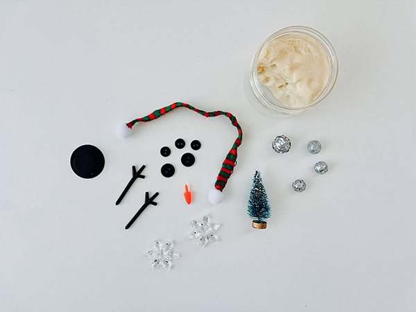 snowman sensory playdough kits winter themed