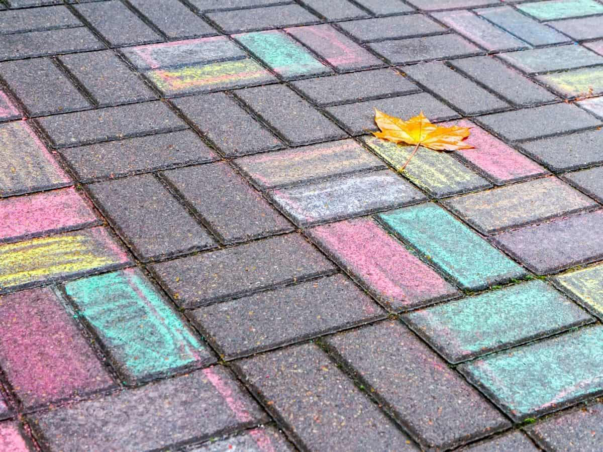 colorful sidewalk chalk art