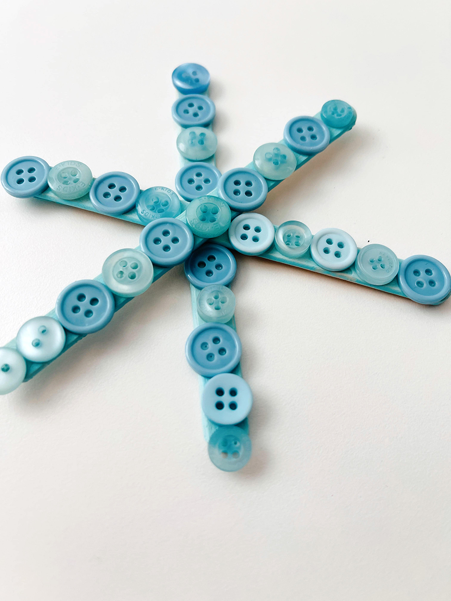 snowflake button crafts