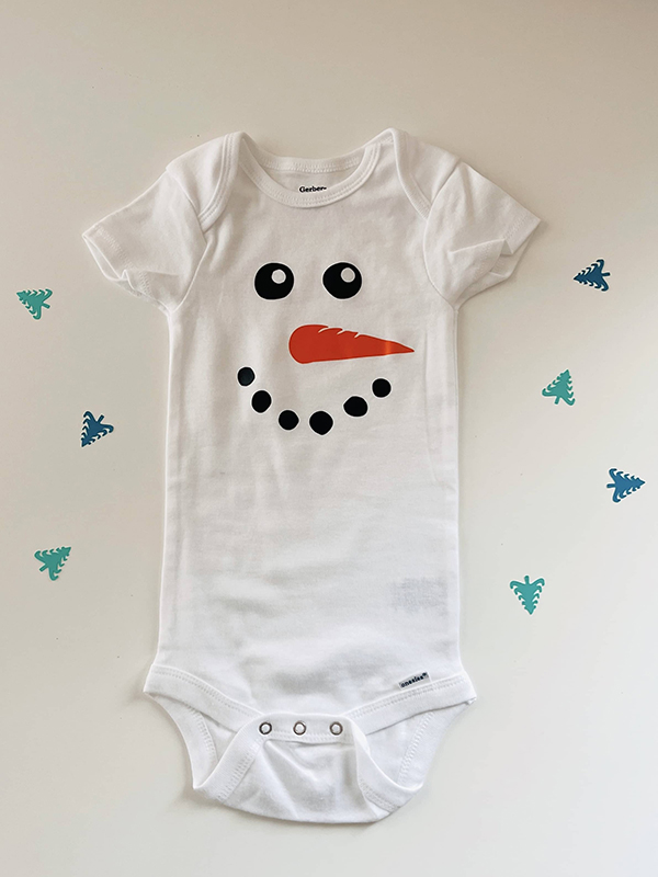 snowman baby onesie