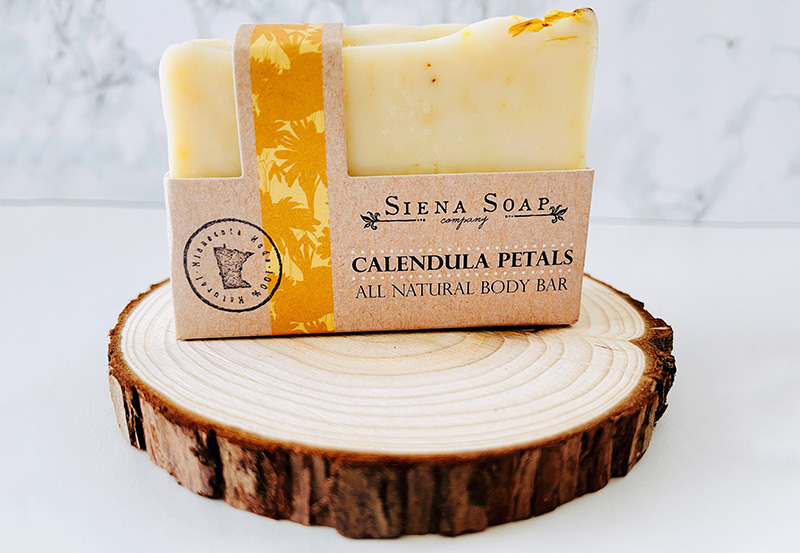 calendula petal soap for sensitive baby skin