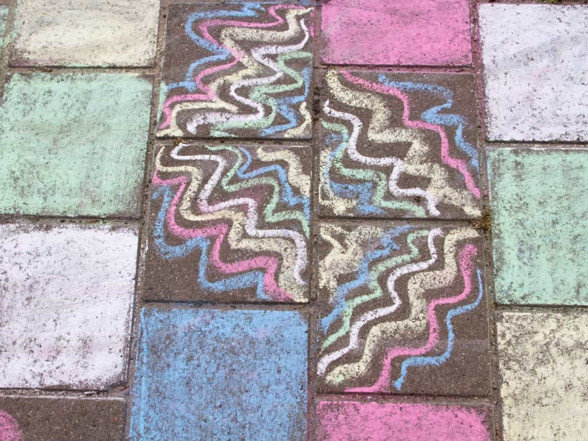 abstract chalk drawings