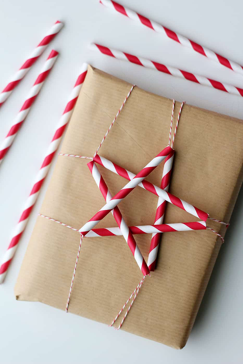 paper straw gift topper