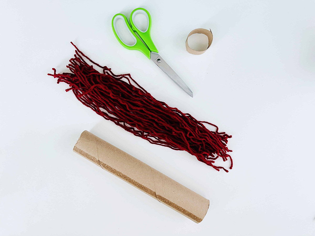 step 1 cut yarn