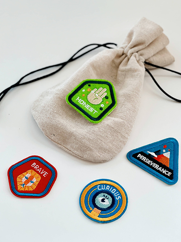 stick on clothing patches from the Howdy Baby children's subscription box